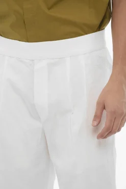 Pantaloni Slim Fit a Doppia Pince con Elastico in Vita></noscript>Neil Barrett New
