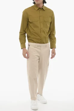 Pantaloni Slim Fit a Vita Regolare con Passanti></noscript>Neil Barrett Fashion
