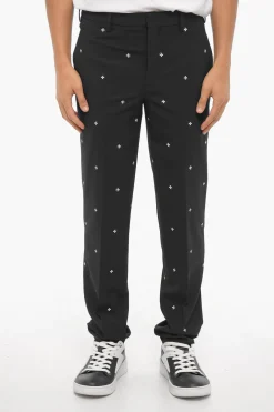 Discount Pantaloni Slim Fit a Vita Regolare Uomo Pantaloni