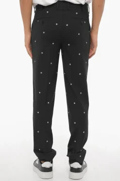 Discount Pantaloni Slim Fit a Vita Regolare Uomo Pantaloni