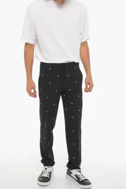 Discount Pantaloni Slim Fit a Vita Regolare Uomo Pantaloni
