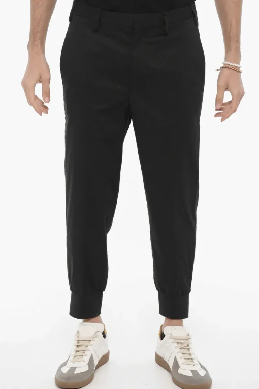 Pantaloni Slim Fit in Cotone Stretch a Vita Bassa>Neil Barrett Discount