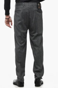 Pantaloni Slim Fit in Lana Vergine ad Orlo con Risvolto></noscript>Briglia 1949 Clearance