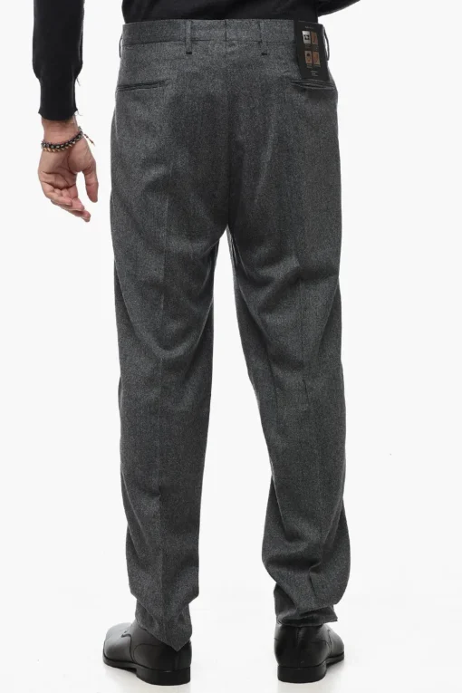 Pantaloni Slim Fit in Lana Vergine ad Orlo con Risvolto>Briglia 1949 Clearance