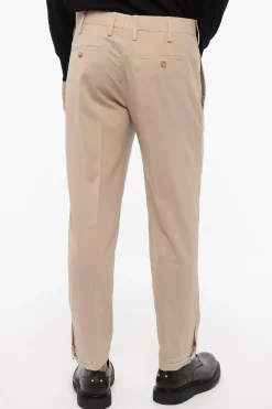 New Pantaloni Slim Fit in Misto Lana Vergine Uomo Pantaloni