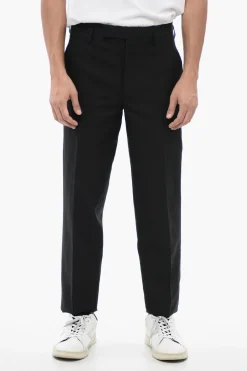 Pantaloni Slim Fit in Misto Lino con Passanti>Neil Barrett Fashion