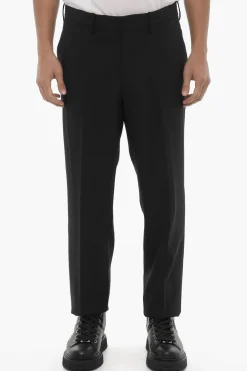 Pantaloni Slim Fit in Tinta Unita con Passanti>Neil Barrett Outlet