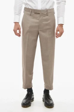 Pantaloni Slim Motivo Hopsack con Applicazione Metallica>Neil Barrett Discount