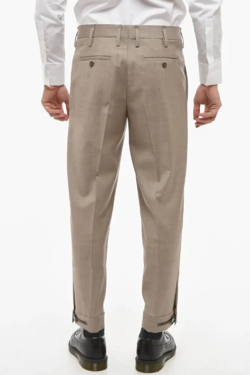 Pantaloni Slim Motivo Hopsack con Applicazione Metallica>Neil Barrett Discount