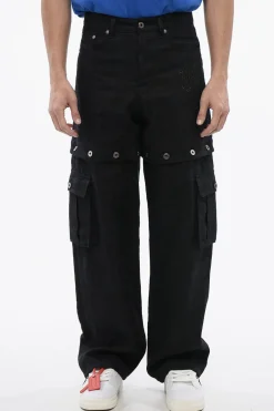 New Pantaloni 90SLOGO in Lino con Design Modulare Uomo Pantaloni