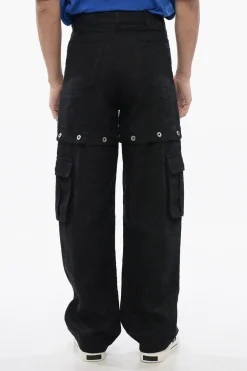 New Pantaloni 90SLOGO in Lino con Design Modulare Uomo Pantaloni