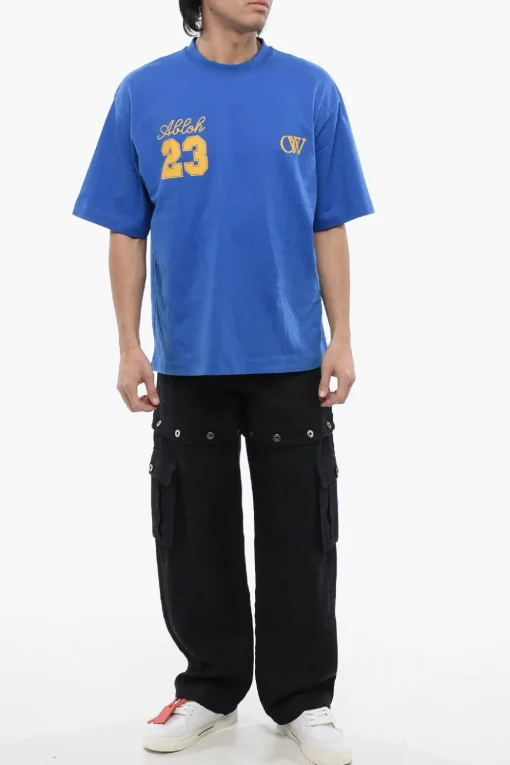 New Pantaloni 90SLOGO in Lino con Design Modulare Uomo Pantaloni