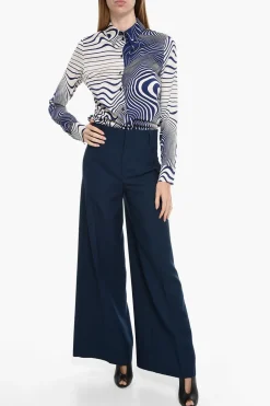Pantaloni Straight Fit A Vita Alta></noscript>Super Blond Discount