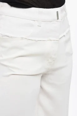 Sale Pantaloni Straight Fit Doppio Tessuto Donna Pantaloni