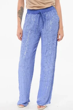 Pantaloni Straight in Paillettes>Parosh Sale