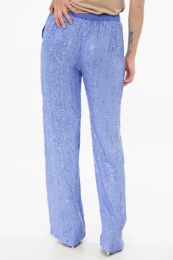 Pantaloni Straight in Paillettes>Parosh Sale