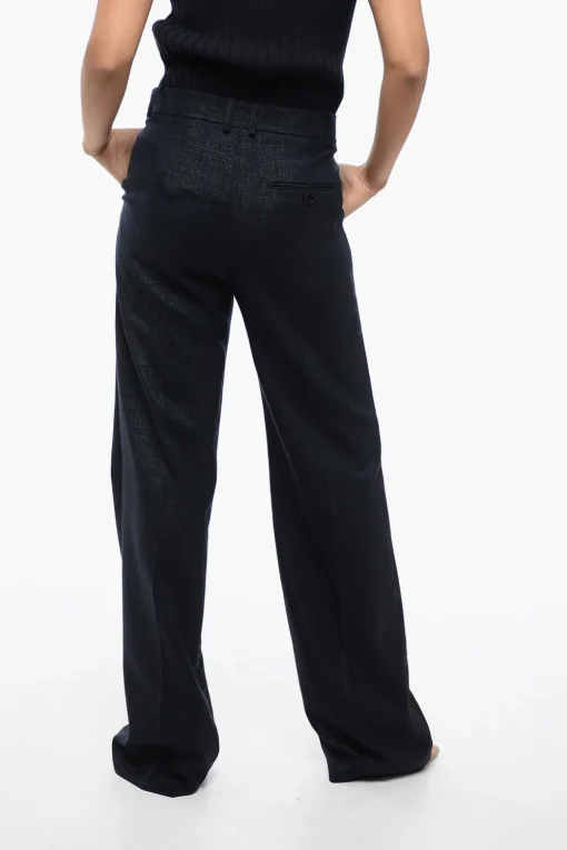 Pantaloni Straight-Fit a Quadri con Dettaglio Lurex>Stella McCartney Fashion
