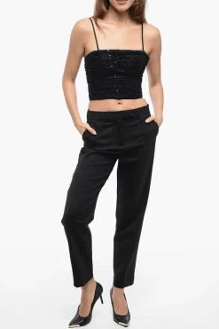 Pantaloni Straight-Fit con Motivo Righe in Lurex></noscript>True Royal Fashion