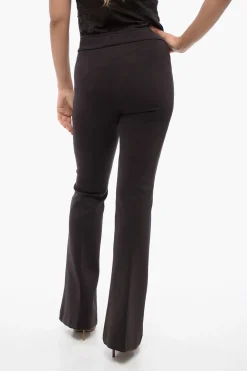 Discount Pantaloni Stretchy a Vita Alta con Flared Fit Donna Pantaloni