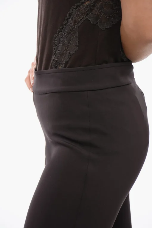 Discount Pantaloni Stretchy a Vita Alta con Flared Fit Donna Pantaloni