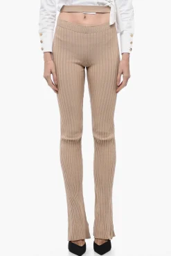 Pantaloni Svasati a Coste con Dettaglio Cut Out>ANDREĀDAMO Fashion