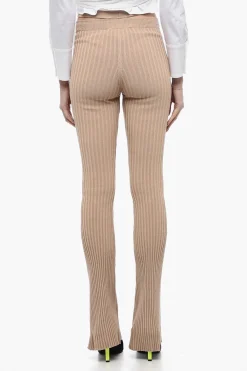 Pantaloni Svasati a Coste con Dettaglio Cut Out>ANDREĀDAMO Fashion