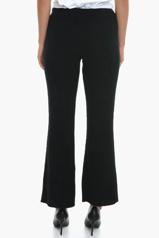 Online Pantaloni Svasati BETTE in Misto Lana a Coste Donna Pantaloni