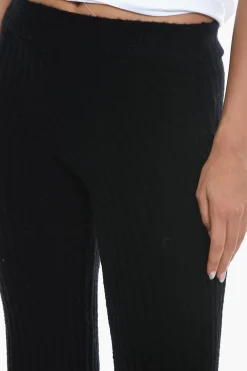Online Pantaloni Svasati BETTE in Misto Lana a Coste Donna Pantaloni