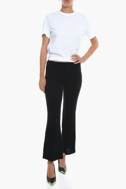 Online Pantaloni Svasati BETTE in Misto Lana a Coste Donna Pantaloni