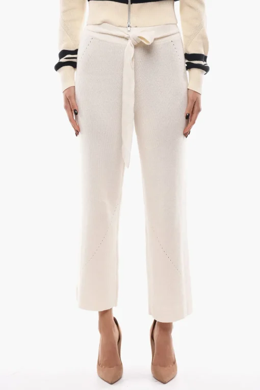 Discount Pantaloni Svasati ERIN In Maglia con Cintura Donna Pantaloni