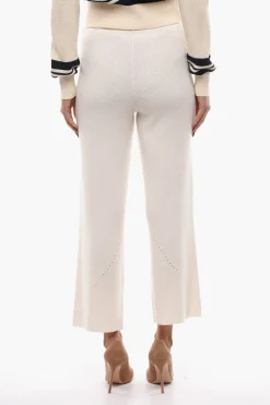 Discount Pantaloni Svasati ERIN In Maglia con Cintura Donna Pantaloni
