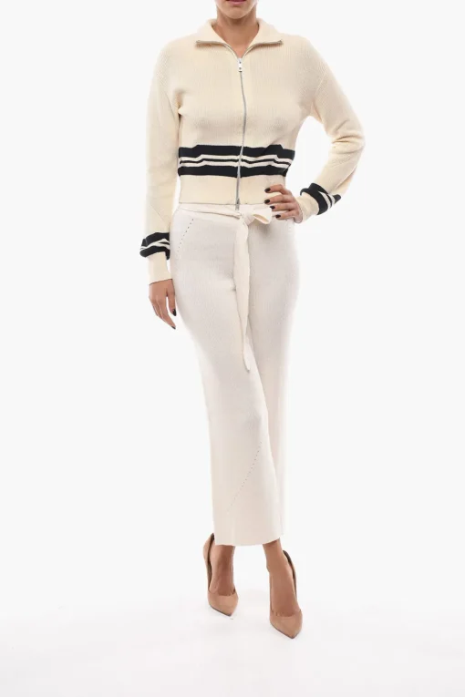 Discount Pantaloni Svasati ERIN In Maglia con Cintura Donna Pantaloni
