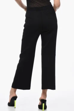 Pantaloni Svasati in Lana Grain de Poudre con Cintura>Jil Sander Outlet