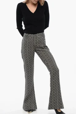 Pantaloni Svasati in Lana A Vita Bassa></noscript>Balmain New