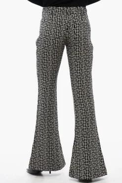 Pantaloni Svasati in Lana A Vita Bassa></noscript>Balmain New
