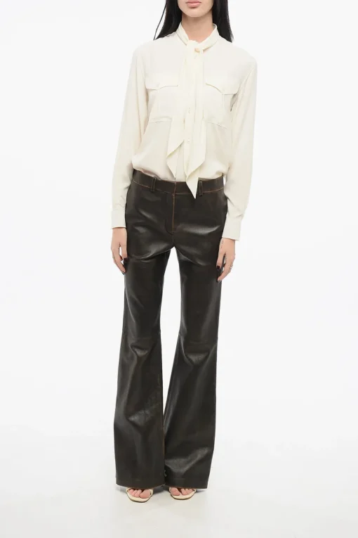 Pantaloni Svasati in Nappa>Loewe Sale