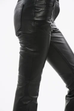 Online Pantaloni Svasati in Pelle Donna Pantaloni
