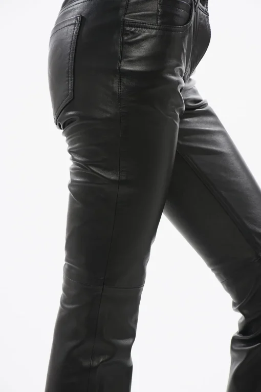Online Pantaloni Svasati in Pelle Donna Pantaloni