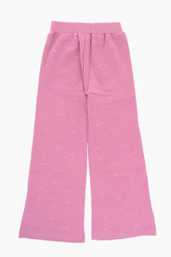 Outlet Pantaloni Svasati in Tinta Unita con Logo All-Over Abbigliamento