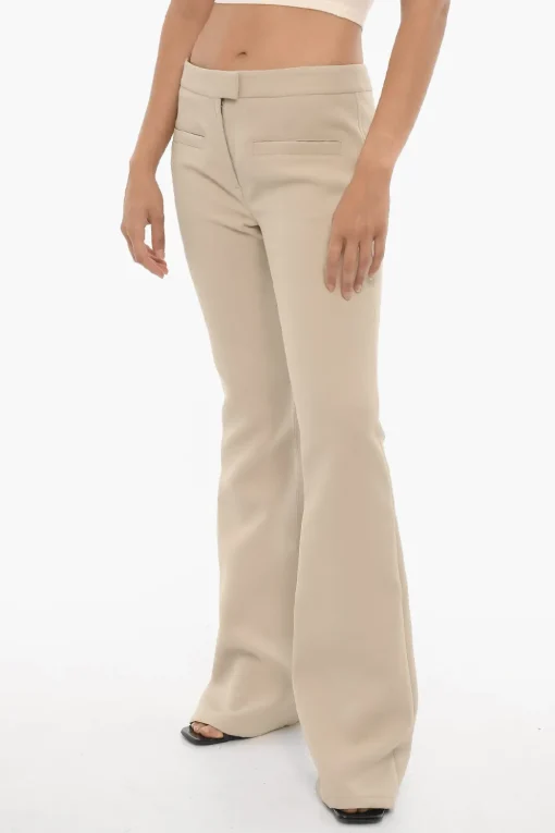 Pantaloni Svasati in Twill a Tinta Unita>Courreges New