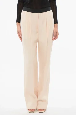 Sale Pantaloni TAKAROA a Doppia Pince con Elastico in Vita Donna Pantaloni