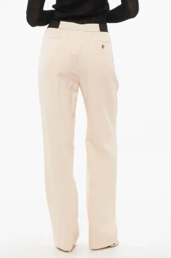 Sale Pantaloni TAKAROA a Doppia Pince con Elastico in Vita Donna Pantaloni