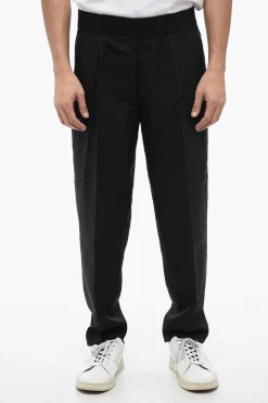 Pantaloni Tapered Fit a 2 Pinces in Misto Lino>Neil Barrett Clearance