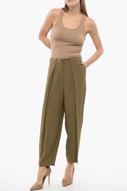 Pantaloni Tapered Fit in Viscosa a 1 Pinces>Balmain New