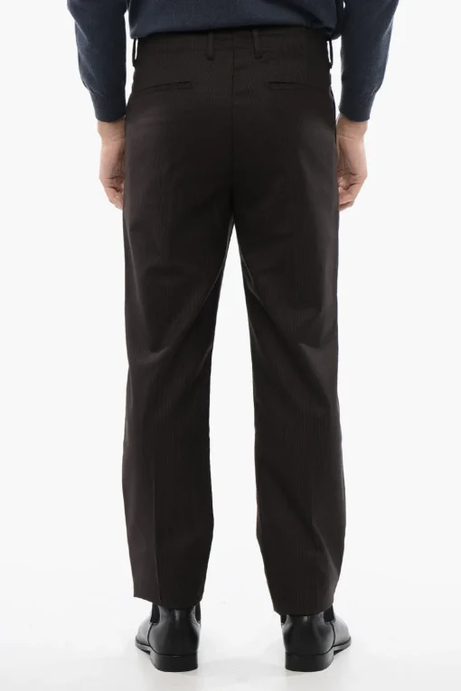 New Pantaloni THORPE Straight Fit Gessati Uomo Pantaloni