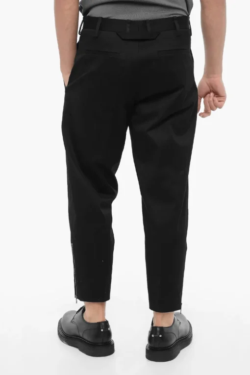 Pantaloni TOM in Cotone Stretch con Zip alla Caviglia>Neil Barrett Sale