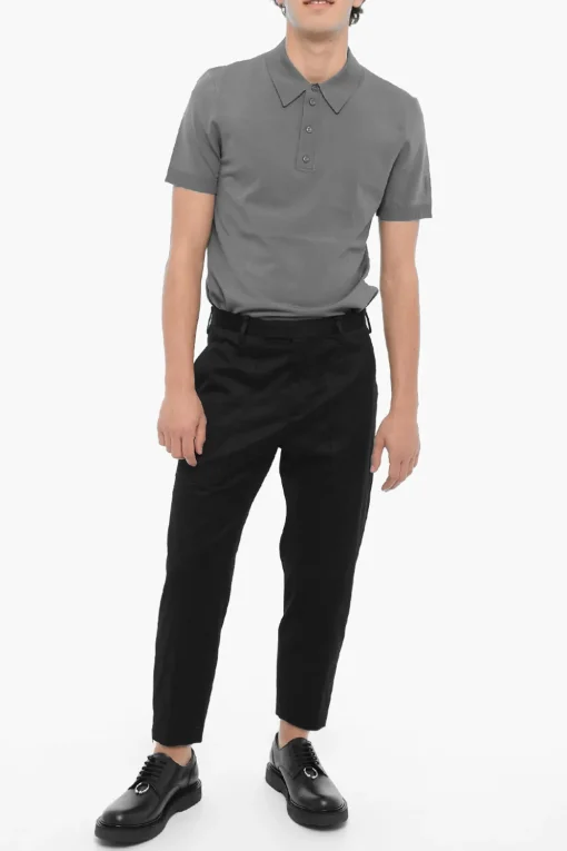 Pantaloni TOM in Cotone Stretch con Zip alla Caviglia>Neil Barrett Sale