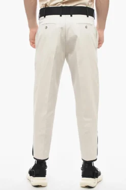 Pantaloni TOM In Twill di Cotone con Banda in vita a Contrasto>Neil Barrett Clearance