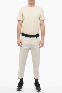 Pantaloni TOM In Twill di Cotone con Banda in vita a Contrasto></noscript>Neil Barrett Clearance