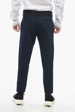 Pantaloni TOM Slim Fit con Bordi a Contrasto e Bottoni alla Caviglia>Neil Barrett Clearance